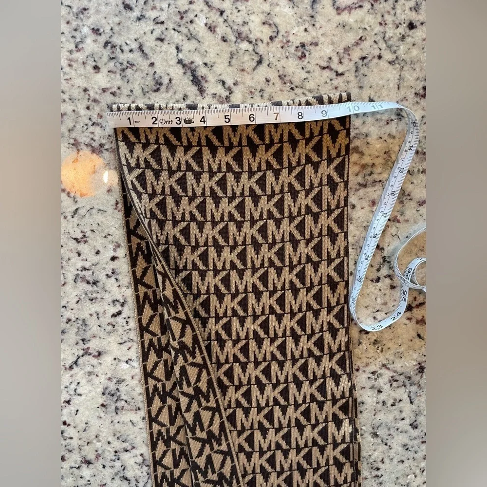 Michael Kors Brown and tan Logo Scarf